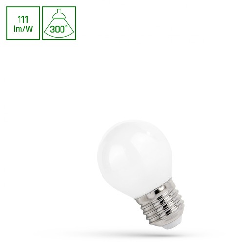 LED kugle P45 E27 5,5W - 230V, kultråd, Spectrum