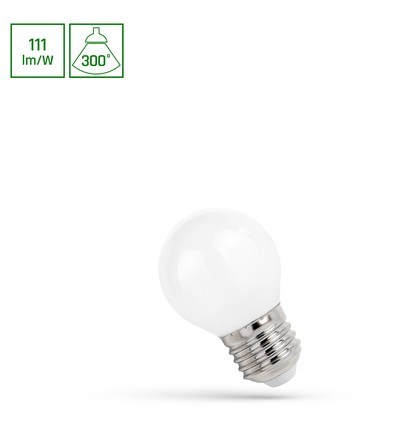 LED kugle P45 E27 5,5W - 230V, kultråd, Spectrum