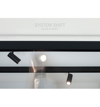 System Shift Spot M - lys 44x157x178mm, 10W, 24°, sort, DALI