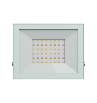 Noctis Lux 4 projektør 50W - kold hvid, 230V, IP65, 176x137x25mm, hvid