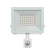 50W projektør med sensor - IP44, Hvid, arbejdslampe, PIR sensor