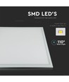 60x60 LED Panel, 40W - Højde:12,5mm, 124lm/W, hvid kant