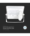 V-Tac 30W LED projektør med sensor, hvid - Samsung LED chip