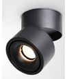 10W Dæmpbar RA98 LED loftspot - Sort, justerbart, til påbygning