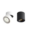 10W Dæmpbar RA98 LED loftspot - Sort, justerbart, til påbygning