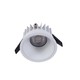 10W Ø8,5cm indbygningsspot Dæmpbar RA99 - IP54, Hul: Ø7,5 cm, Mål: Ø8,5 cm, Hvid kant