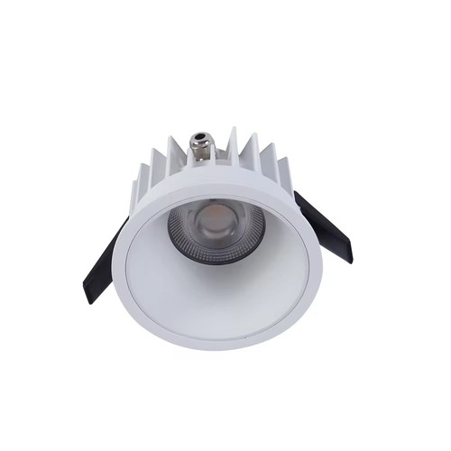 Dæmpbar RA99 indbygningsspot - 10W, Hul: Ø7,5 cm, Mål: Ø8,5 cm, hvid kant, 230V