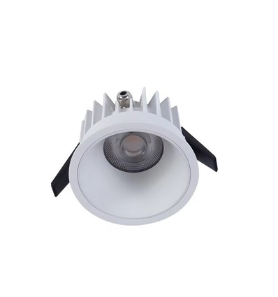 DimToWarm RA94 indbygningsspot - 10W, Hul: Ø7,5 cm, Mål: Ø8,5 cm, hvid kant, 230V