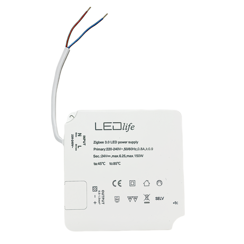 Zigbee 150W strømforsyning - Hue kompatibel, 24V DC, 6,25A, IP20 indendørs