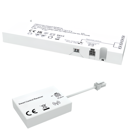 LEDlife Møbelspot Wifi strømforsyning 15W - Til Sono og Reco møbelspot, Tuya/Smart Life, RF, maks. 4 spot, inkl. fjernbetjening