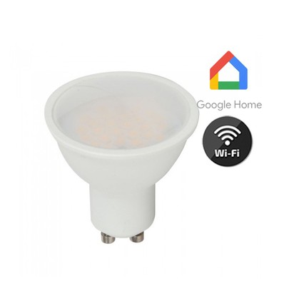 GU10 5W Smart Home LED pære - Tuya/Smart Life, virker med Google Home, Alexa og smartphones