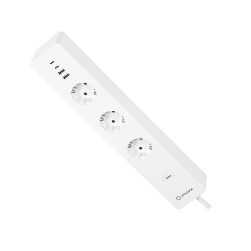 Outlet: LEDVANCE SMART+ WiFi EU Stikdåse (3x230V og 4xUSB) (16A)