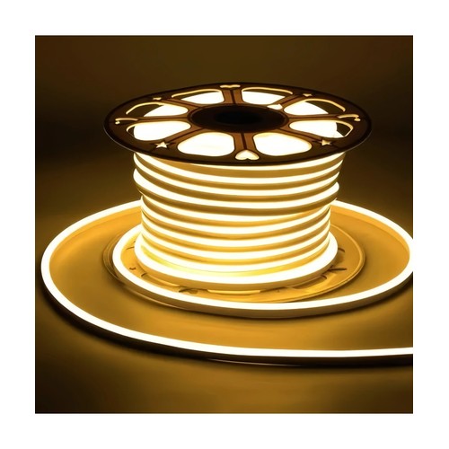 9W pr. meter Varm hvid 8x16 CLIP-ON Neon Flex LED - 230V, IP67