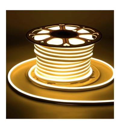 9W pr. meter Varm hvid 8x16 CLIP-ON Neon Flex LED - 230V, IP67