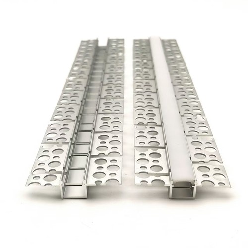 Fleksibel indspartling aluprofil til LED strip - 2 meter, inkl. cover