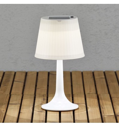 Outlet: Assisi LED Bordlampe Solcelle, IP44 i Hvid - Konstsmide