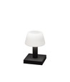 Outlet: Monaco Opladelig LED Bordlampe M/Dæmp i Sort - Konstsmide