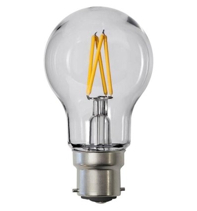 Outlet: Klar B22 LED Filament Pære På 2,4W, Ø55, 230V - 360°