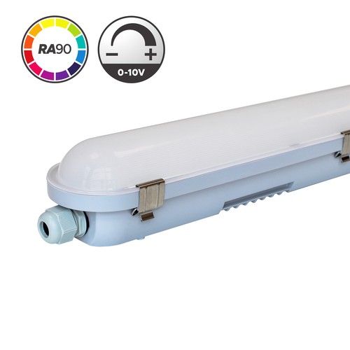 120 cm 0-10V armatur HiCRI - RA90, 40W, gennemfortrådet, IP65