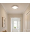 18W Dæmpbar LED loftslampe - Ø22,5cm, Højde: 3,9cm, Hvid kant