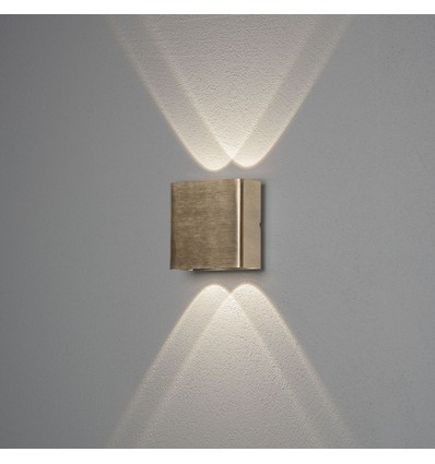 Outlet: Chieri Udendørs LED Væglampe IP54 i Messing - Konstsmide