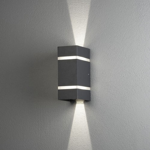 Cremona LED Væglampe udendørs 6W IP54 i Antracit - Konstsmide