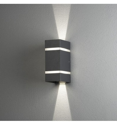 Cremona LED Væglampe udendørs 6W IP54 i Antracit - Konstsmide