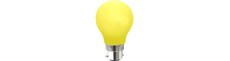 Outlet: Farvede B22 LED Pære På 1W i Gul, Ø55, 230V - 360°