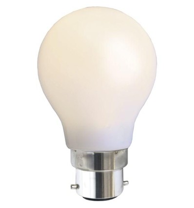 Hvid/Opal B22 LED Pære På 1W, Ø55, 230V - 360°