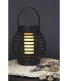 LED Solcelle Flamme Fakkel Bordlampe, IP44 i Sort