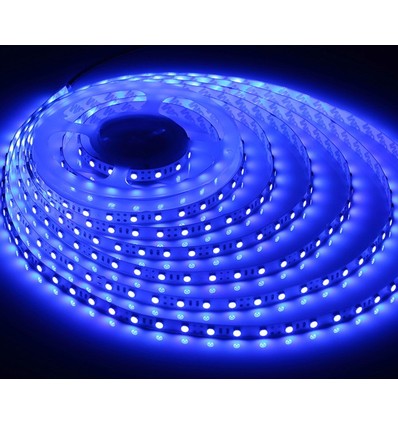 5m 10W/m Blå 450 nm LED strip - 24V DC, IP20, 120 LED pr. meter