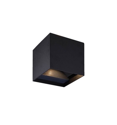 RAXON Funkis 10 Kube udendørs LED væglampe på 6W, IP65, Ra90 - Sort