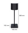 SH Genopladelig CCT LED Bordlampe i Sort (2000K/2700K/4000K)