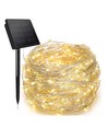 Solcelle Lyskæde Med 200 Micro LED Lys i 2700K - 20 Meter