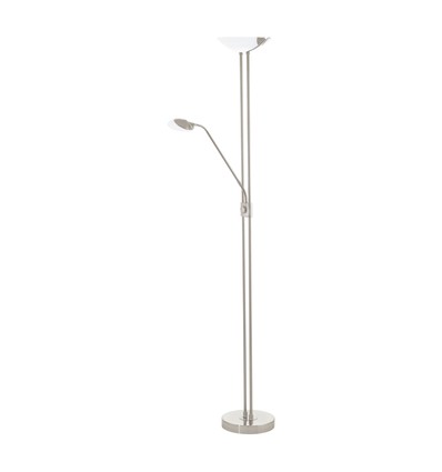 EGLO Baya LED Gulvlampe i Stål Med Drejelysdæmper