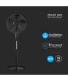55W Stålventilator - med 410mm rundfod, 4 knapper, 5 blad (16 tommer)
