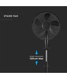 55W Stålventilator - med 410mm rundfod, 4 knapper, 5 blad (16 tommer)