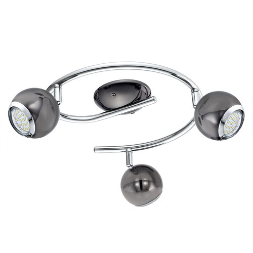 Outlet: EGLO Bimeda 3,1 W Med 3xGU10 I Krom Og Sort