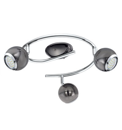 Outlet: EGLO Bimeda 3,1 W Med 3xGU10 I Krom Og Sort