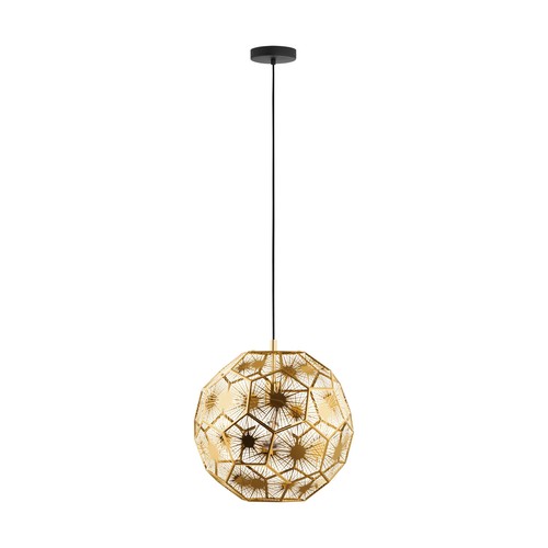 Outlet: EGLO Skoura Pendel Lampe Ø41Til E27 i Messing/Sort