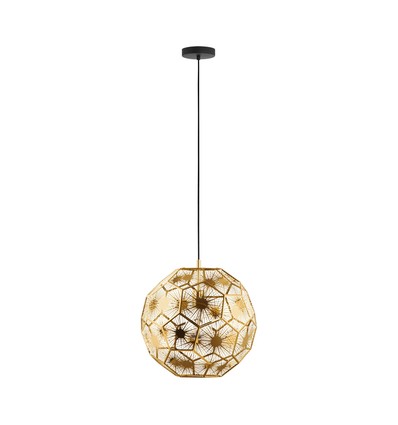 Outlet: EGLO Skoura Pendel Lampe Ø41Til E27 i Messing/Sort