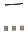 Outlet: EGLO Albariza Pendel Lampe Til 3xE27 Række i Stål/Træ