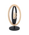 Outlet: EGLO Basildon Bordlampe Til E27 i Træ/Sort