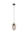 Outlet: EGLO Basildon Pendel Lampe Til E27 i Træ/Sort