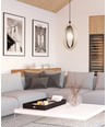 Outlet: EGLO Basildon Pendel Lampe Til E27 i Træ/Sort