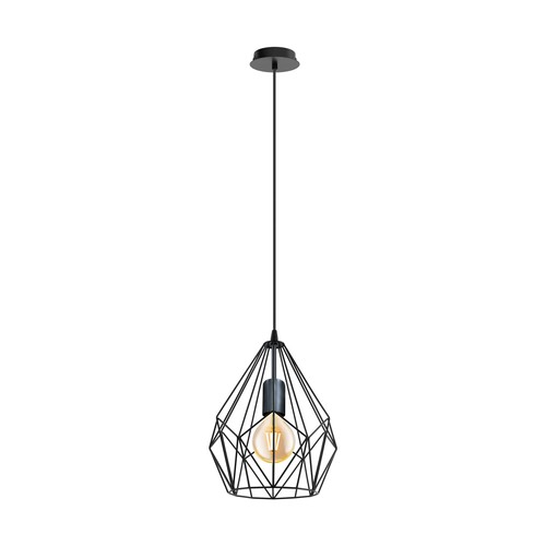 Outlet: EGLO Carlton Gitter Pendel lampe Ø235 Til E27 i Sort