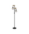 Outlet: EGLO Townshend 5 Gulvlampe Med 2 x E27 Lampeskærm i Sort/Træ