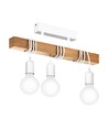 Outlet: EGLO Townshend Loftlampe Med 3 x E27 i Hvid/Træ