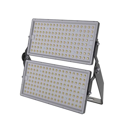 500W LED projektør - Super High Power, 1m kabel, Samsung chip, 4000K, sort hus, IP65, 135lm/W