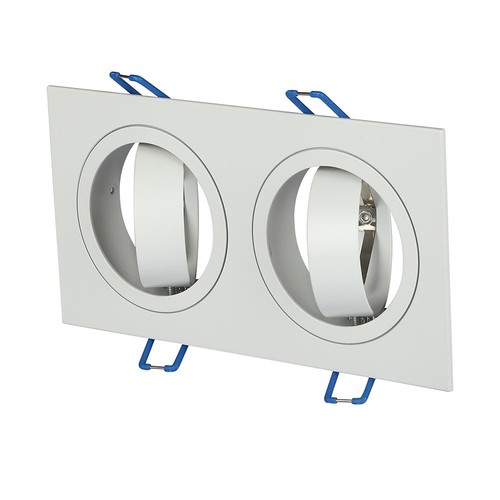 2xGU10 lampe firkantet hvid